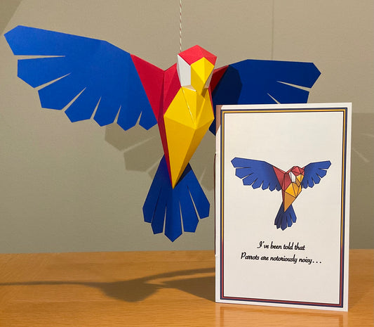 Parrot Sculpture Greeting Card